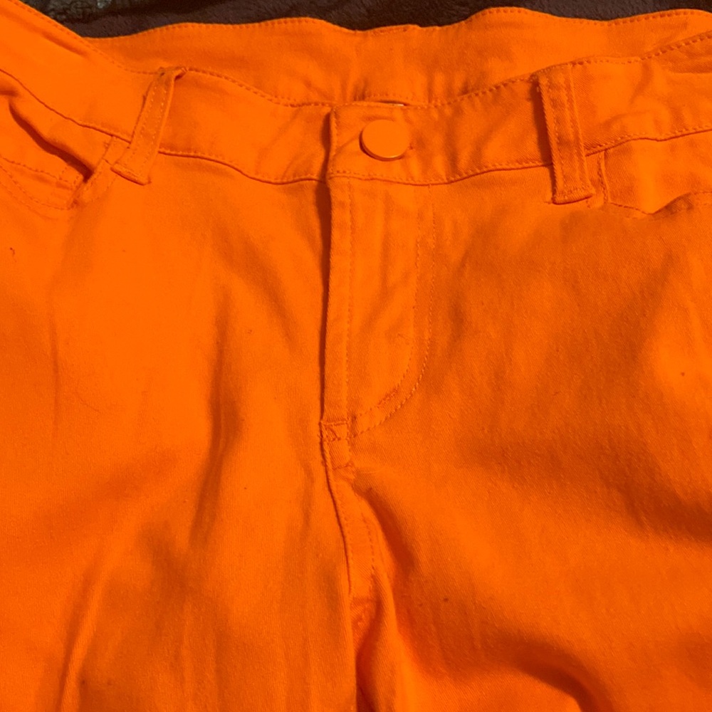 Medium Skinny Orange Pants. TRUBLU brand Pants=Girls Size 12/Women’s Size 00-0.